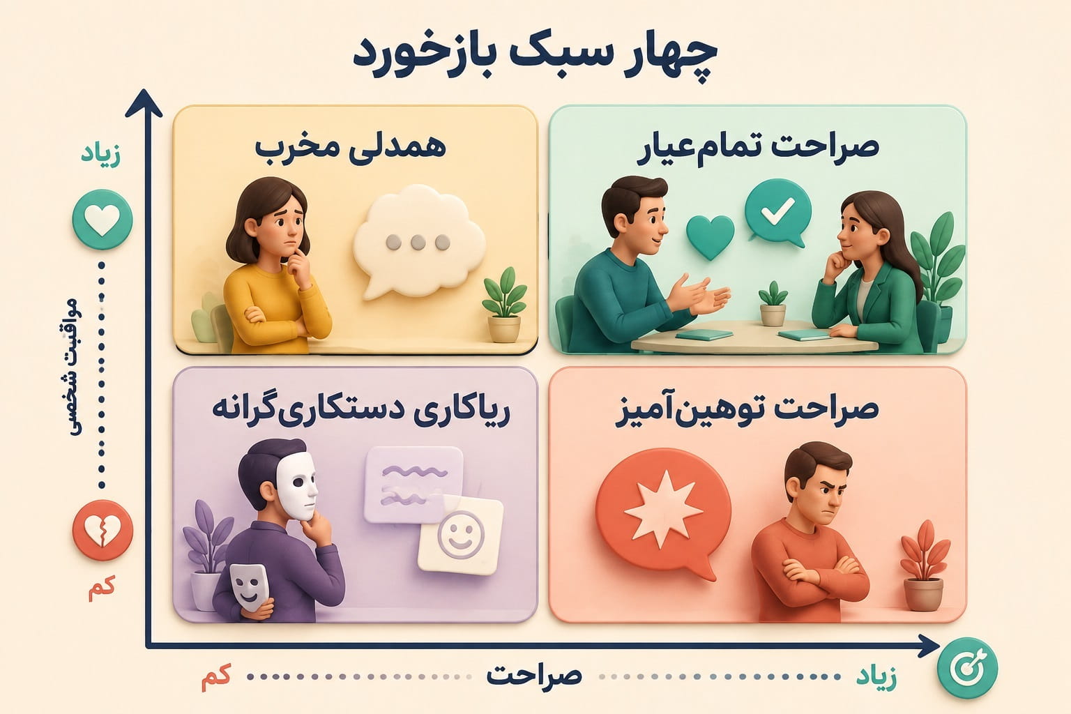 چهار سبک بازخورد radical candor