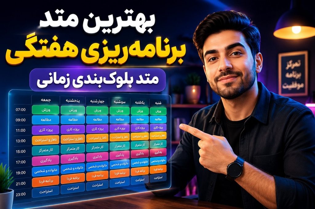 بهترین روش برنامه‌ریزی هفتگی برای افراد پرمشغله: متد بلوک‌بندی زمانی